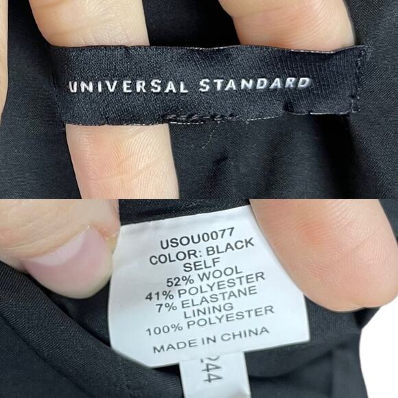 Universal Standard Rio Stretch Wool Formal Blazer Jacket Suit in Black XS 10-12 - Picture 14 of 16